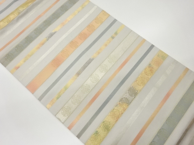 JAPANESE NAGOYA OBI / WOVEN FLOWER CREST